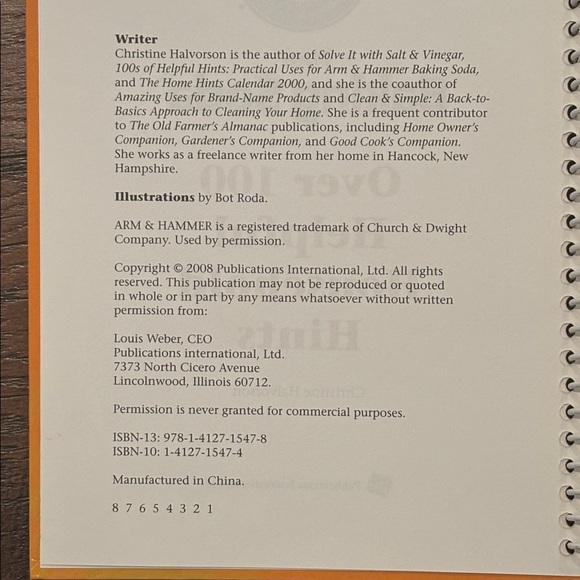 Arm & Hammer Baking Soda Over 100 Helpful Household Hints Book, Great Condition! - Picture 5 of 5